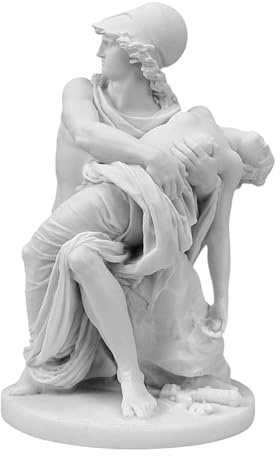 Statua di Marte e Venere – Scultura greca in marmo fuso divinità romana 19 cm | Fatto a mano in Grecia | Amore mitologico e arte di guerra