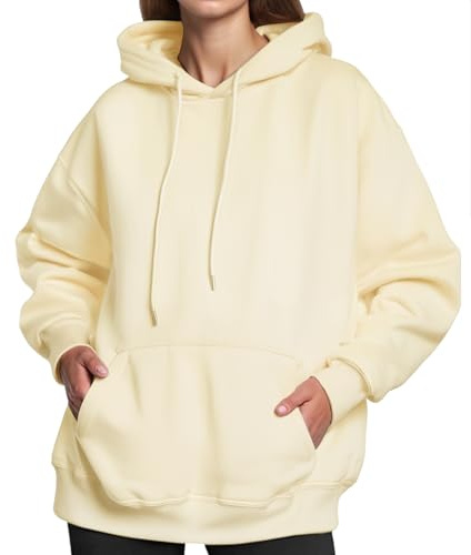 Neteson Felpa Donna con Cappuccio Oversize Maniche Lunghe Felpa Maglione Autunno Inverno Hoodie Casual Sweatshirt con Tasche