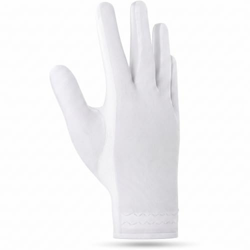 Kyniog Ladies Tan-Through Golf Glove | Soft Cabretta Leather Palm & Breathable Lycra Top | Anti-Tan Line Non-Slip Golf Glove for Lady Golfers