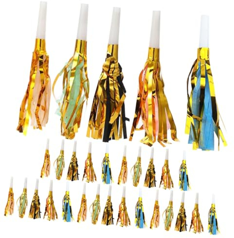 JECOMPRIS Matracas de Fiesta 30 Piezas Flecos de Colores Surtidos (,) para Cumpleaños, Suministros para Eventos Infantiles y Ambientación Festiva