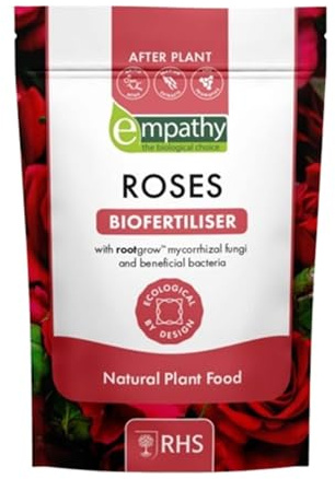 Empathy Roses Biofertiliser with Rootgrow Mycorrhizal Fungi & Beneficial Bacteria, Natural Plant Food for Roses, Supports Growth After Planting, 1kg