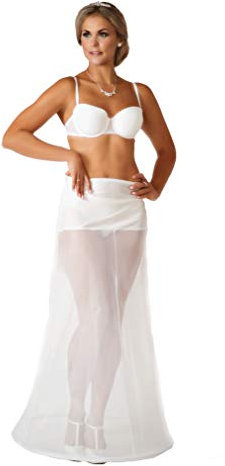 NONAME A Linie Reifrock Neu 1 Ring 1 Reifen A-Linie Ivory Creme 190 cm Umfang Brautkleid Unterrock Petticoat (M)