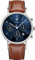 Junkers Dessau Analog Quarzuhr Chronograph Lederarmband Saphirglas blau 9.19.01.01