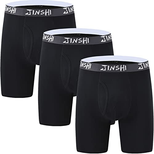 JINSHI Hombre Bóxer de Bambú Largos Calzoncillos Cómodos de Gran Tamaño