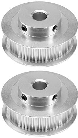 Saipor 2 Stück GT2 Zahnriemenscheibe Aluminium Zahnriemenrad Kit GT2 Riemenscheibe Synchronrad GT2 Timing Pulley für 3D Drucker GT2 Zahnriemen 6mm Breite Gürtel (60 Zähne 8mm Bohrung)
