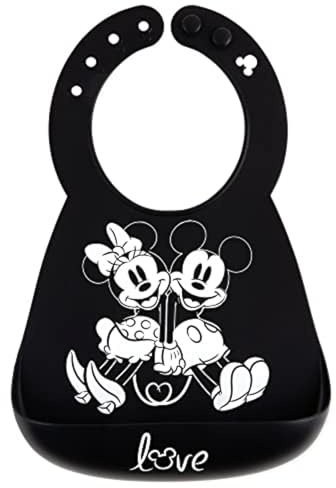 Bumkins Bib Babero de Silicona, Disney Mickey + Minnie Mouse, 6-24 Months Unisex bebé