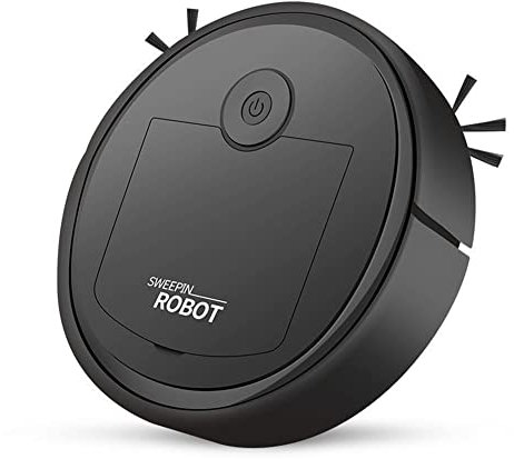 solicitous Robot Aspirapolvere Intelligente a Basso Rumore Spazzatrice per Pavimenti Aspirapolvere per Moquette,Nero