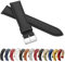 MARCHEL Glattleder LLB Lederarmband Echtleder Uhrenarmband Rindsleder Feines Leder (12 mm XL, Schwarz)