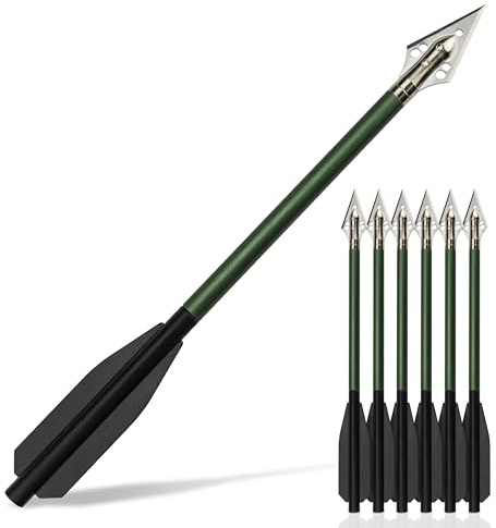 HOME WOODS Crossbow Flèches d'arbalète avec Pointes de Chasse 50 à 80 LBS pour la Chasse Arbalète Pistolet Boulon d'arbalète Cible de précision Tir à l'arc