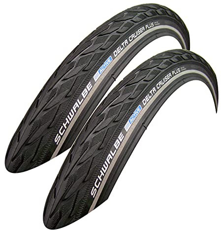 2X Schwalbe Delta Cruiser Plus 32-622 Drahtreifen PunctureGuard 28x1.25 Mantel