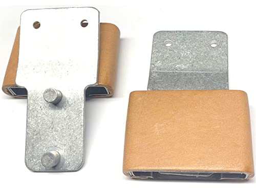 2 Leather Wrapped Blevins Stirrup Buckle Set