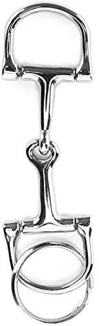 TOUISEDGI Trensengebiss-Schlüsselanhänger, Langlebiger D-förmiger Trensen-Schlüsselanhänger, Langlebiger Silberner DRing-ZineAlloy-Trensengebiss-Schlüsselanhänger, 10 X 3 Cm