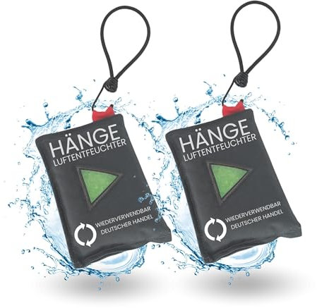 TronicXL 2x Luftentfeuchter Kissen wiederverwendbar aufhängbar tragbar für Kleiderschrank Camping Humidor Schrank Küche Haushalt Granulat Zubehör Luft Entfeuchter Klima