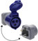Kenable | UK Plug to 16A Commando Socket Adapter | Caravan Site Power Electric Hook Up | Blue and Grey