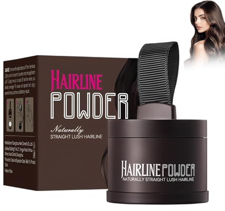 Polvere per Capelli 4g, Polvere Correttiva, Naturale a Lunga Durata Hairline Powder, Hairline Shadow per Coprire L'attaccatura, Riempire Capelli Diradati, Facile Da Usare, Colore Marrone