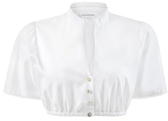 Stockerpoint Damen Dorette Dirndlbluse, Weiss, 38