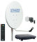 SCHWAIGER SAT-Anlage Satelliten-Set Satellitenschüssel Single-LNB HD-Receiver Fernbedienung digital SAT-Antenne aus Stahl Hellgrau 55cm 1-Teilnehmer kleine Sat-Schüssel