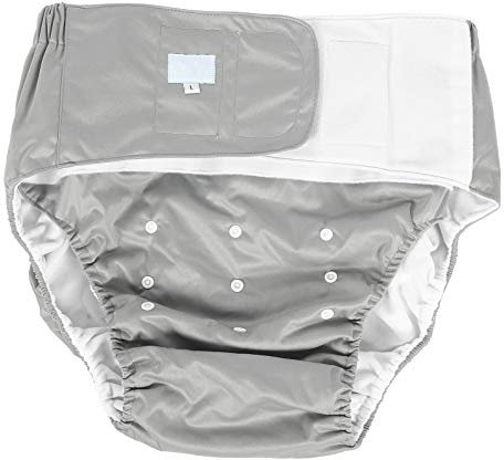 Erwachsene Windeln, Windelhosen gegen Inkontinenz für Erwachsene, waschbar wiederverwendbar und verstellbar Windel Inkontinenz Hygieneartikel für ältere Menschen Windelhosen(grau)