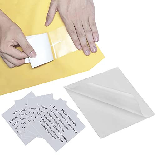 Kit de réparation de Tente, 5 pièces de Ruban adhésif imperméable et résistant réparation Matelas Gonflable Transparent rustines réparation tentes auvents doudoudounes Pavillons piscines gonflables