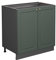 Vicco Küchenunterschrank Fame-Line, Anthrazit/Grün-Gold Landhaus, 80 cm mit Regal, ohne Arbeitsplatte