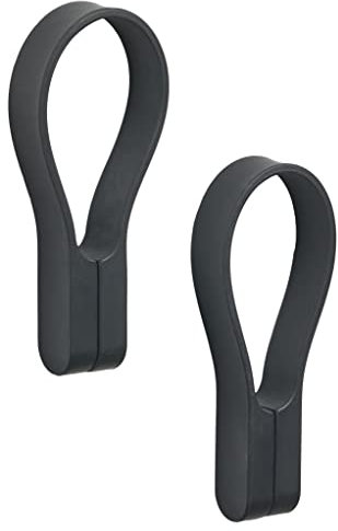 Zone Denmark Loop Handtuchklammern, Handtuchaufhänger, Magnetische Handtuchclips, Klammern/Clips für Handtücher und Geschirrtücher, 9 cm, 2 Stück, Schwarz