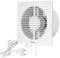 ABOUT VENT Ø 150mm Badlüfter Fan mit Zugschnur und Stecker - Weiß Abluftventilator - Ventilator zur Belüftung in WC und Bad gegen Feuchtigkeit