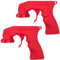JNNJ 2 Stück Sprühdosenhandgriff, Farbspritzpistole Griff, Auto Universal Pistolengriff, Sprühfolie Spray Pistole Pistolengriff für Sprühdosen, Spraydosen Handgriff Halter Griff, Schützt Hände(Rot)