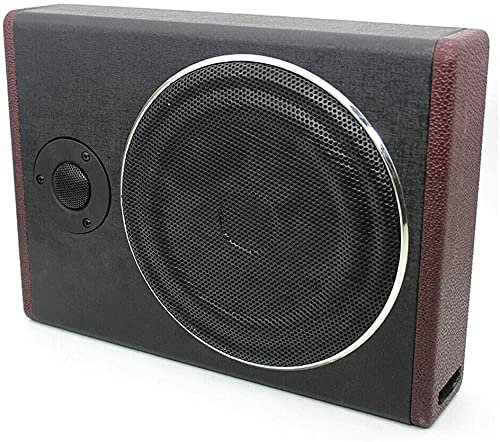 Begoniape 8 tum 600 W understol bil ljud, rostfritt stål ultratunn bil bil bil undersäte bilradio aktiv subwoofer bas högtalare bil set bil ljud baslåda