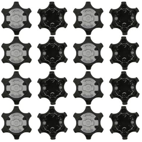 TRKETK 16 Piezas de Picos de Golf, Reemplazos de Picos de Golf Anti Deslizamiento Clavo para Zapato de Golf Zapatos de Golf con Clavos Fácil Instalación en Zapatos de Golf (Negro)