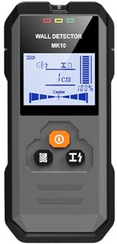 GAMWATER Detector de Pared,5 en 1 Escáner de pared sensor de perno, Multifuncional Stud Finder con Pantalla LCD y advertencia de sonido, Para Detecta Metal Tuberías, Madera y AC Cable