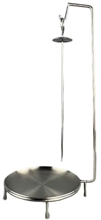 Milageto Support à brochettes pour Barbecue avec Plateau d'égouttage, Support à brochettes pour présentation de Poulet, saucisses, Camping, fête