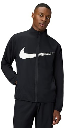 Nike Men's Dri-Fit Form Jacket, Black/White, Large