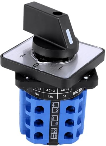 Interruttore a camme rotante con controllo di commutazione On-Off-On a 3 posizioni, 20 A