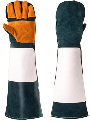 Gants anti-morsure pour chien – Gants de toilettage pour animaux de compagnie | Gants de toilettage résistants à la chaleur extrême et au feu | Manchon résistant aux morsures | Fournitures pour la