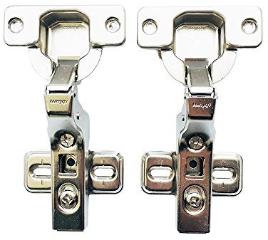 Blum Clip Top 100 Degree Standard Hinge Kitchen Cabinet Cupboard Door Hinges Without BLUMOTION 71M2750, Inset Hinge, Fast Assembly, Made in Austria Pack of 2