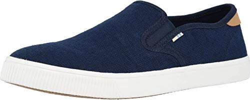 TOMS Men's Canvas Slip-On Shoes with Breathable Design and Cushioned Comfort, Support Mental Health Initiatives Navy