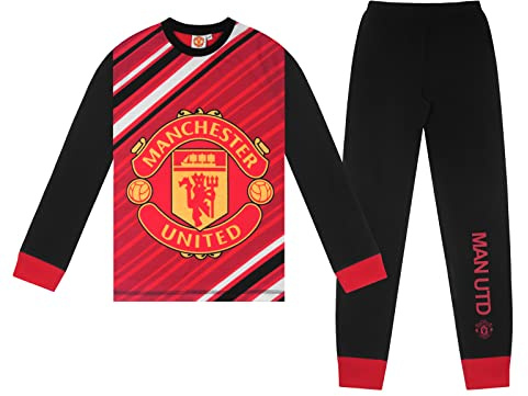 Manchester United FC Official Gift Boys Sublimation Long Pyjamas 13-14 Years Red