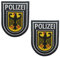 Polizei-Aufnäher, bestickt, Deutschland-Flagge, Bundespolizei, Milltar, taktische Moral-Abzeichen, Applikationen – Klettverschluss auf der Rückseite (a)