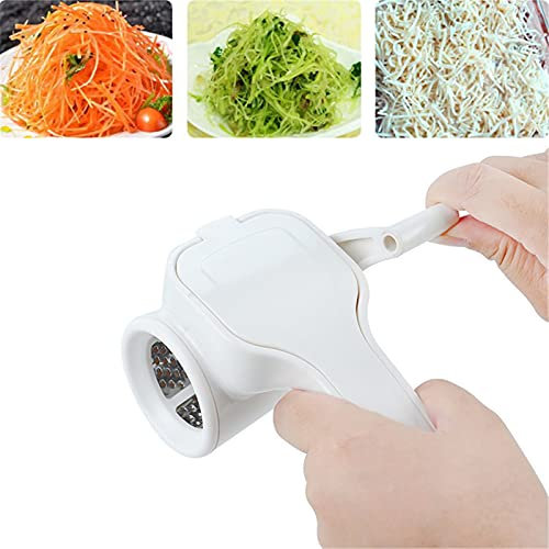 DUBENS Multipurpose Classic Rotary Cheese Grater with 304 Stainless Steel Barrels, Hand Cheese Grinder for Parmesan, Cheddar, Nuts, Chocolate, Vegetables