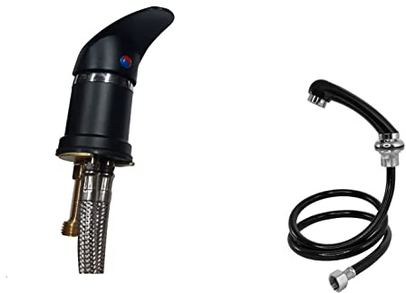 Black Mixer Taps Faucet Shampoo Bowl Sprayer Hairdressing Salon Basin Showerhead Sink Tap Mixertap