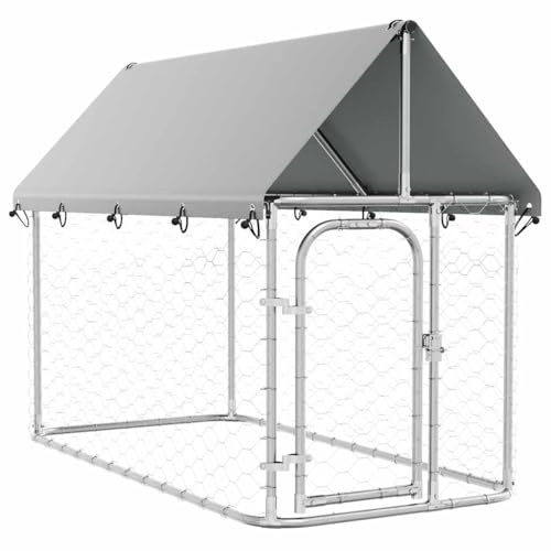 vidaXL Chenil Extérieur avec Toit pour Chiens 200x100x150 cm Cage Niche Chiots