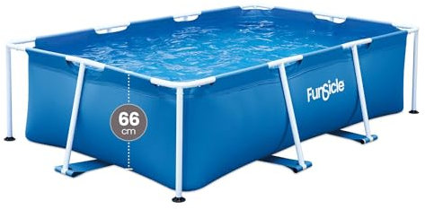 FUNSICLE Piscine Tubulaire rectangulaire 2,60 m x 1,60 m x 0,66 m