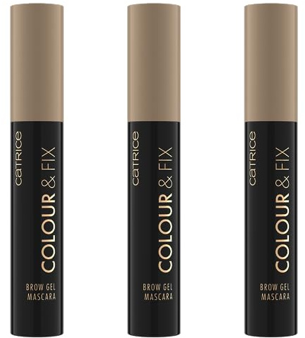 Catrice Colour & Fix Brow Gel Mascara, Gel de Cejas, Nº 020, Marrón, Larga duración, Definición, Fijación, Vegano, Sin Micropartículas de Plástico, Sin Nanopartículas, Sin Perfume, 3 unidades (3 x 5