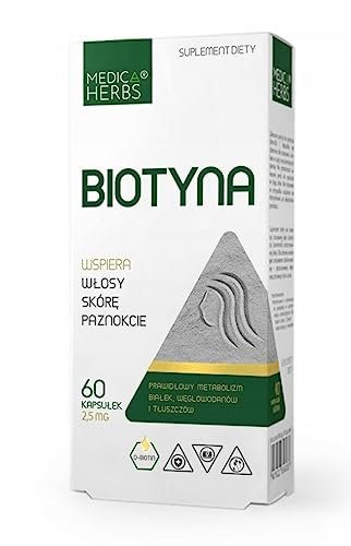 Medica Herbs - Biotin 2,5mg - 60 Kapseln - 1 Kapsel einmal täglich - unterstützt Haare, Haut, Nägel - gesundes Haar - glutenfrei - vegetarisch - Nahrungsergänzung