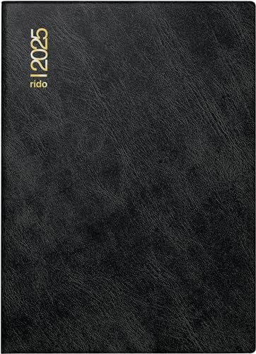 rido/idé Taschenkalender Mod. Technik III 2025 | A6, Kunststoff, schwarz
