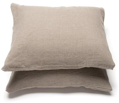 LinenMe Kissenbezug 50x60 - Luxuriöse Kopfkissenbezug 100% Leinen - Gewaschene Leinen Bettwäsche Antiallergische - Pillow Case 2er Set