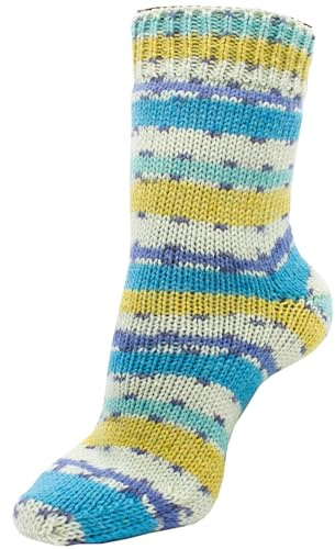 Sockenwolle 6fach -Kartopu Strumpfwolle 150gr Knaul – 6fädiges Strumpfgarn in grosser Farbauswahl - 375m-Lauflänge – Ökotexzertifiziert Made in Europe - Farbe (7010)