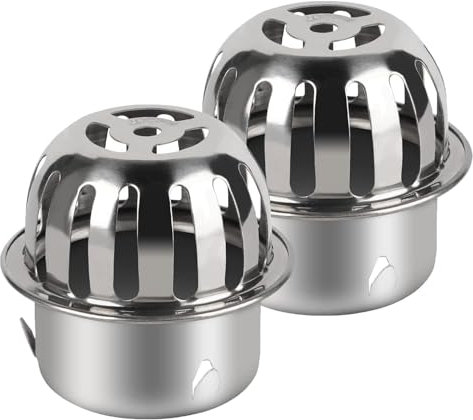 Laubfang Dachrinne Edelstahl, 2 Stück Dachrinnen Laubschutz,100mm Dachrinnenschutz Fallrohr,Sieb Fallrohrschutz,für Abflussrohre, Fallrohre, Dachrohre