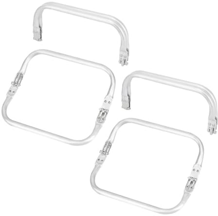 SIRLOMU 2-Piezas Marco U-Bolsa, Marco U-Bolso, Marco de Manija de Aluminio para Bolsas, Marco de Manija para Bolsas DIY (20 x 9,2/18 x 8,5 cm)