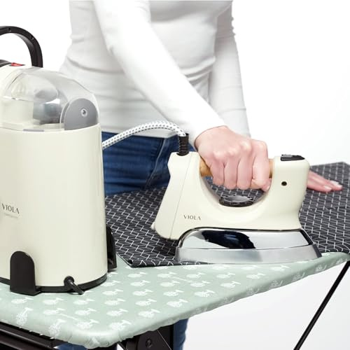 Viola Ferro da stiro con caldaia, Pratico e leggero, Salvaspazio, Design Italiano